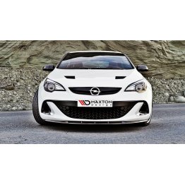 Накладка сплиттер на передний бампер вариант 2 на Opel Astra J OPC / VXR